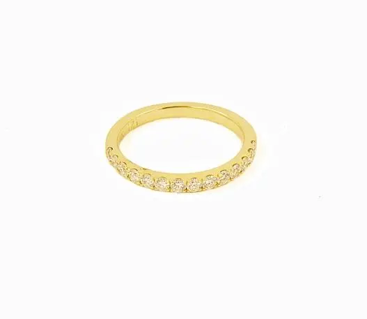14K Yellow Gold Diamond Wedding Band .48Ct Total Weight 1