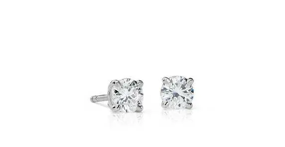 14K White Gold Diamond Stud Earrings .75Ct Total G Color Vs2 Clarity-Not Certified 1