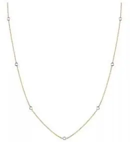 Two Tone Diamond By The Yard Necklace 1