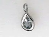 18K Bezel Set Iolite Pendant 1