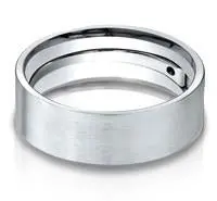 14K White Gold 7Mm Comfort-Fit Satin Finish Wedding Band Size 10 1
