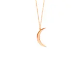 14K Rose Gold Small Half Moon Pendant 1