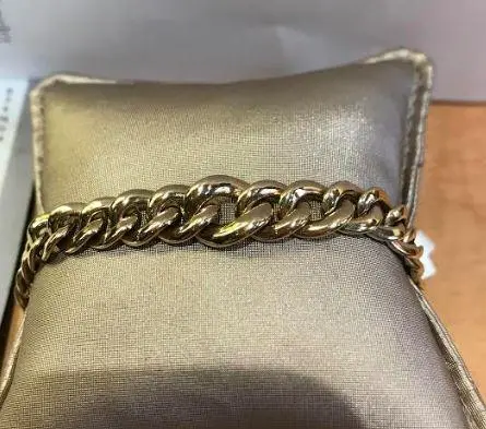 14K Yellow Gold Graduated Link Bracelet 1