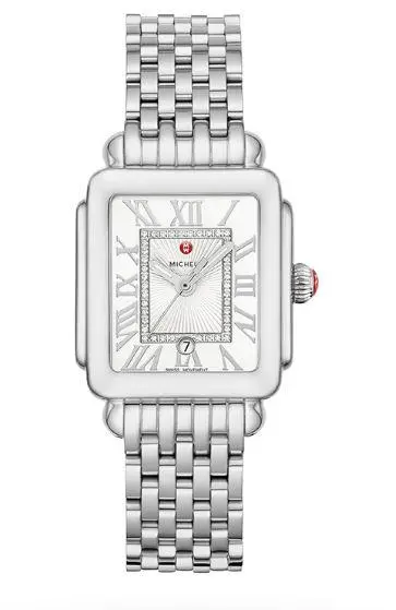 Ladies Stainless Michele Deco Madison Mid Bracelet Watch 1