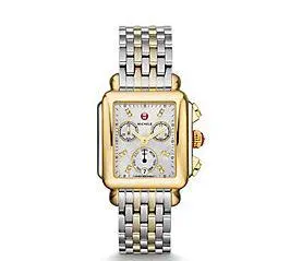 Ladies Two Tone Michele Deco Bracelet Watch 1