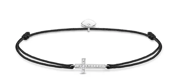 Sterling Silver Cz Cross Charm Bracelet 1
