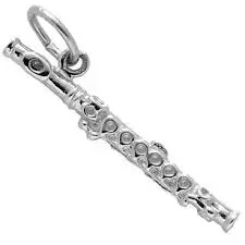 Sterling Silver Flute Charm 1