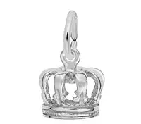 Sterling Silver Crown Charm 1