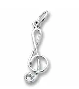 Sterling Silver Treble Clef Charm 1