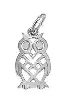 Sterling Silver Owl Charm 1