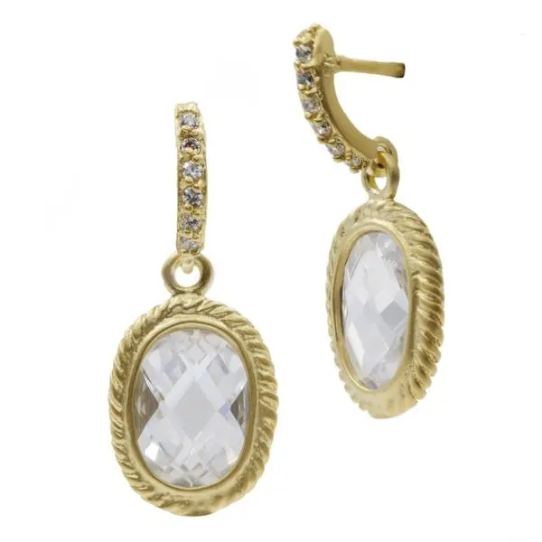 Freida Rothman Yellow Sterling Silver Tiny Raindrop Earrings On Silver Ball 1