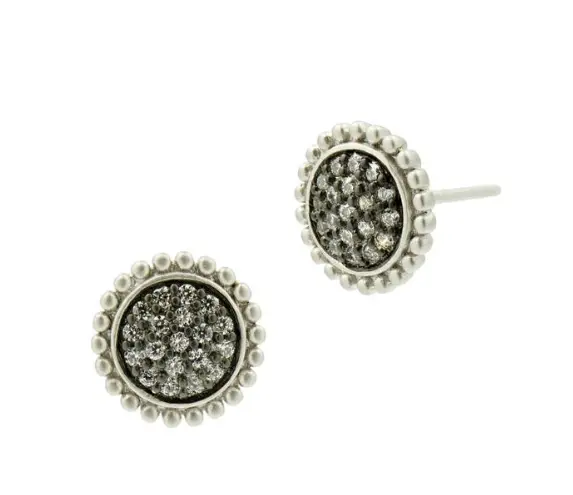 Freida Rothman Lady's Sterling Silver Starburst Studs Earrings 1