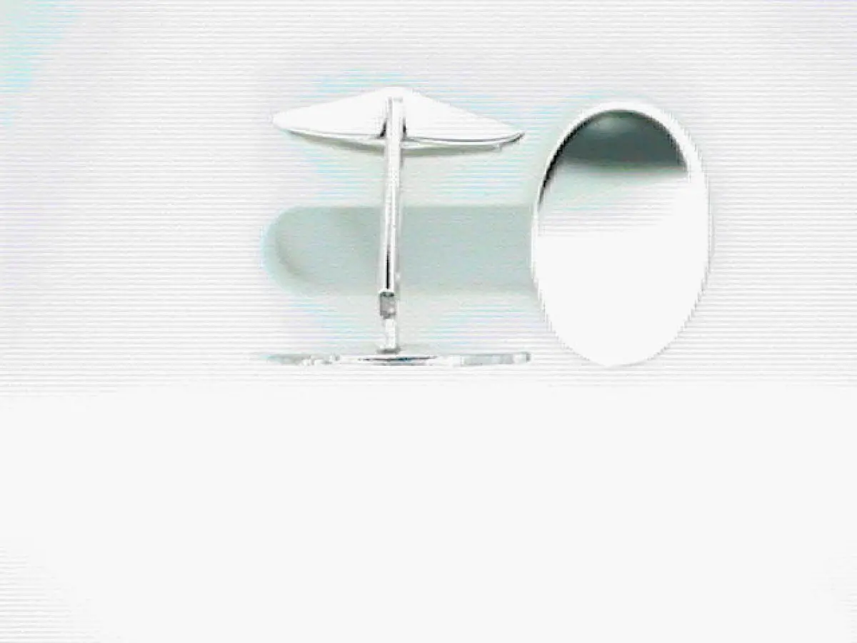 Sterling Silver Oval Cufflinks 1