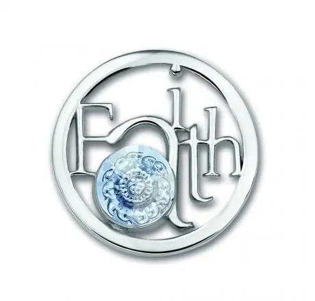 Faith Ice Blue Charm With Swavovski Crystal Elements 1