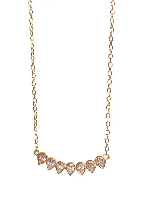 Rose Sterling Silver Bezel Set Cz Pendant 1