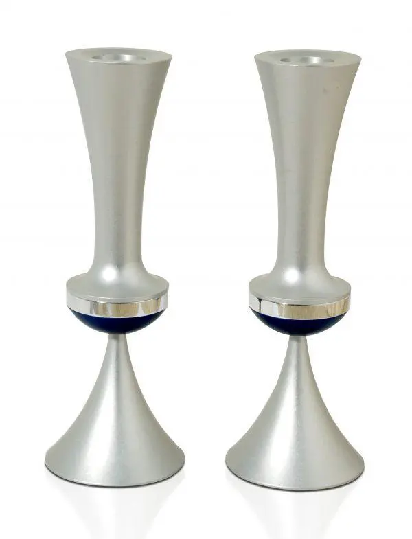 Aluminum Dark And Light Grey Candlesticks 1