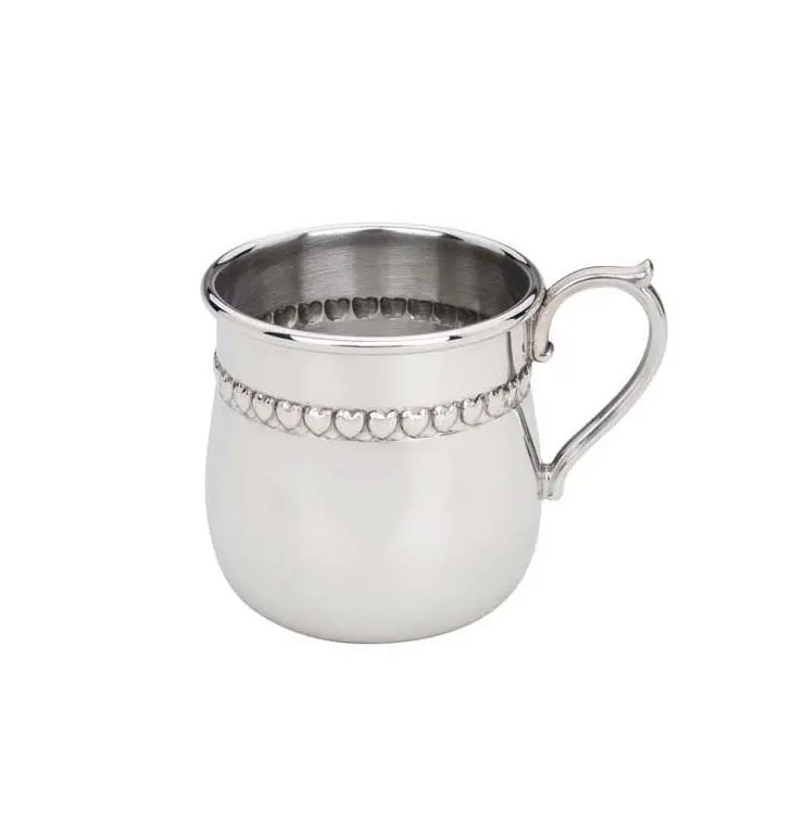 Silver Plate Baby Hearts Cup 1