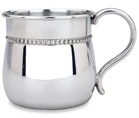 Pewter Baby Beads Bulged Cup 1