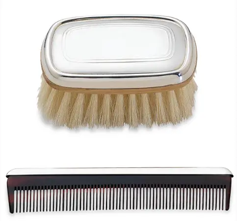 Pewter Kent Boy's Brush & Comb Set 1