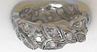 Platinum Vintage Diamond Band 1