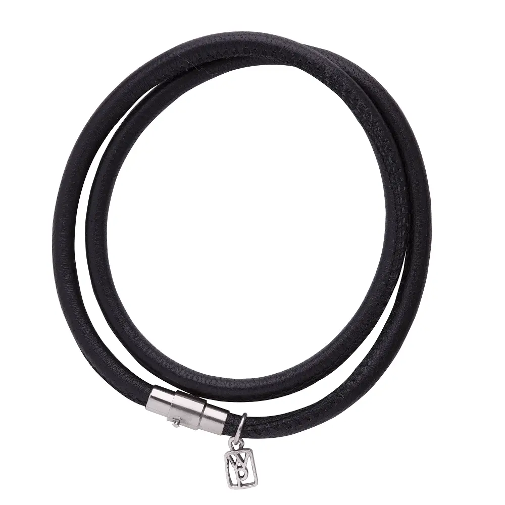 Waxing Poetic Nestel Leather Bracelet - Ebony 1