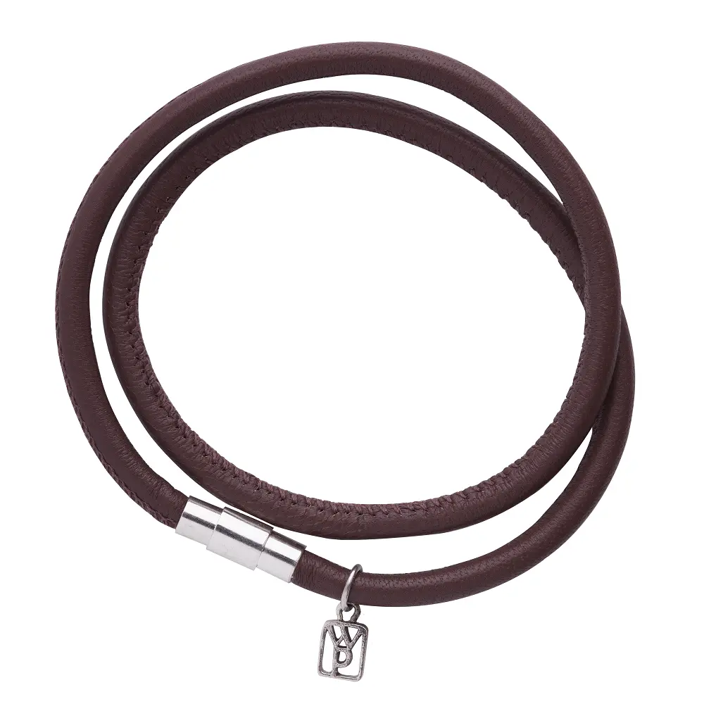 Waxing Poetic Nestel Leather Bracelet - Saddle 1