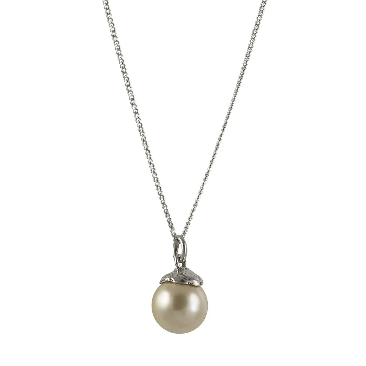 Waxing Poetic Wisdom Pearl Tiny Light Necklace - Light Gold 1
