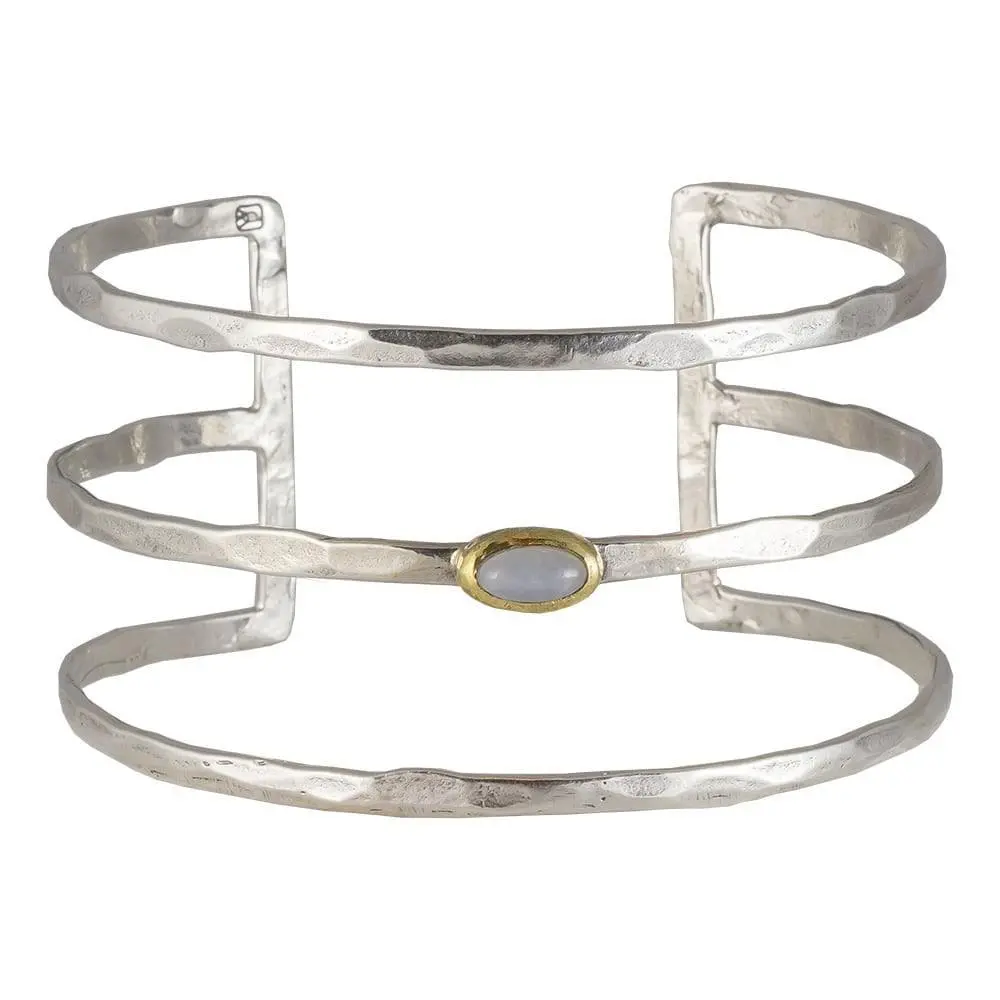 Waxing Poetic Periphery Triple Cuff Bracelet- Moonstone 1