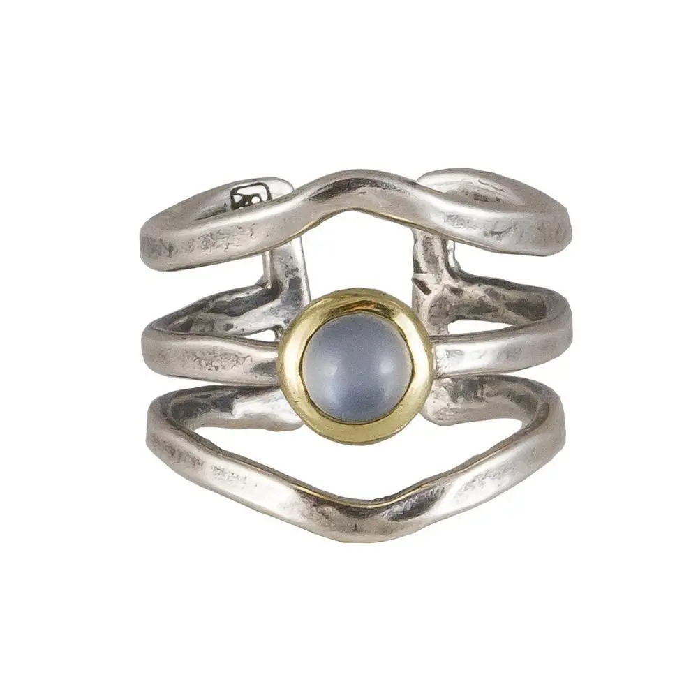 Waxing Poetic Periphery Triple Ring - Moonstone - Size 6/7 1