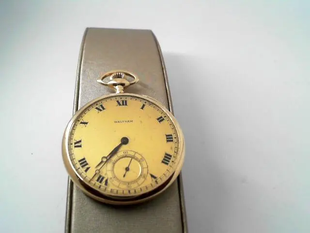 Preowned 14K Yellow Gold  Waltham Pocket Watch Circa 1920 1