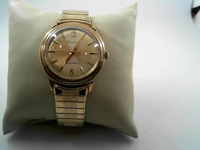 Preowned Mens Gold Filled Bulova Bracelet Watch Circa 1950'S 1