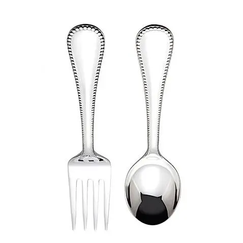 Sterling Silver Baby Fork And Spoon Set 1
