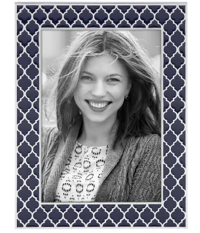 Silver Plate 5X7 Kasbah Navy Frame 1
