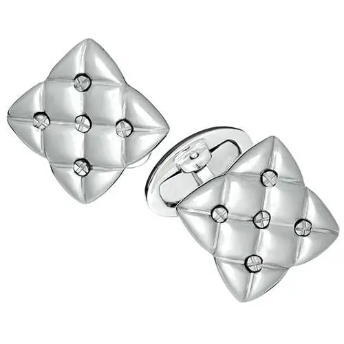 Sterling Silver Cushion Shape Cufflinks 1
