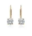 14K Yellow Gold 5Mm Cz Studs On Wire Earrings 1
