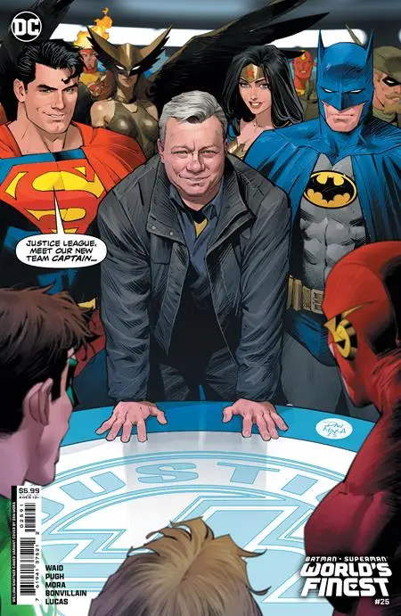 Batman Superman Worlds Finest #25 Cvr G Dan Mora William Shatner Cameo Card Stock Var 1