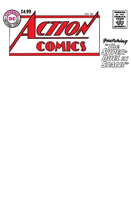 Action Comics #242 Facsimile Edition Cvr B Blank Card Stock Var 1