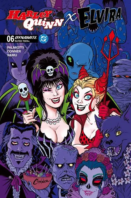 Harley Quinn X Elvira #6 Cvr A Amanda Conner Party (4/29/26) 1