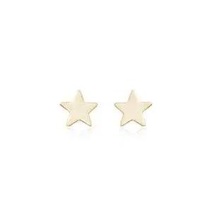 14K Yellow Gold Small Star Earrings 1