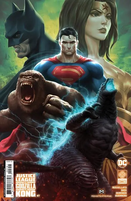 Justice League Vs Godzilla Vs Kong #7 (Of 7) Cvr E Inc 1:50 Kendrick Kunkka Lim Card Stock Var 1