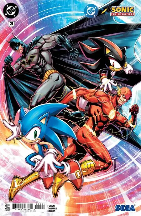 Dc X Sonic The Hedgehog #3 (Of 5) Cvr B Serg Acuna Card Stock Var 1