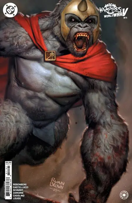 Dc Vs Vampires World War V #11 (Of 12) Cvr B Ryan Brown Card Stock Var 1