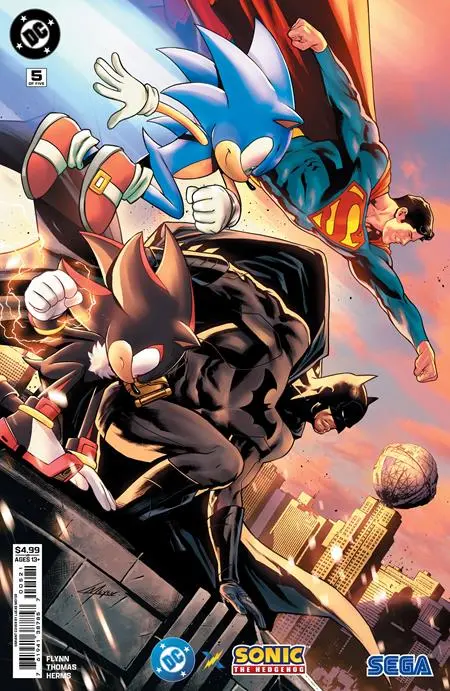Dc X Sonic The Hedgehog #5 (Of 5) Cvr B Lucas Meyer Card Stock Var 1