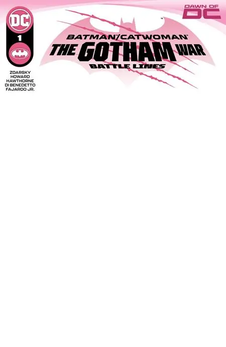 Batman Catwoman The Gotham War Battle Lines #1 (One Shot) Cvr D Blank Card Stock Var 1