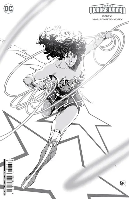 Wonder Woman #1 Cvr I Inc 1:100 Daniel Sampere B&W Card Stock Var 1