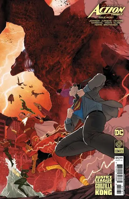 Action Comics #1057 Cvr F Mikel Janin Justice League Vs Godzilla Vs Kong Card Stock Var 1