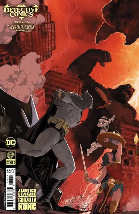 Detective Comics #1074 Cvr G Mikel Janin Justice League Vs Godzilla Vs Kong Card Stock Var 1