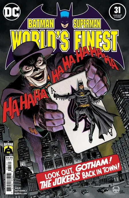 Batman Superman Worlds Finest #31 Cvr F Dave Johnson Batman 85Th Anniversary Card Stock Var 1