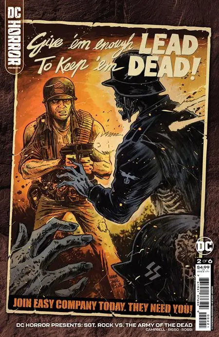 Dc Horror Presents Sgt Rock Vs The Army Of The Dead #2 (Of 6) Cvr B Francesco Francavilla Card Stock Var 1