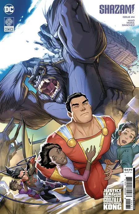 Shazam #4 Cvr G Pete Woods Justice League Vs Godzilla Vs Kong Card Stock Var 1